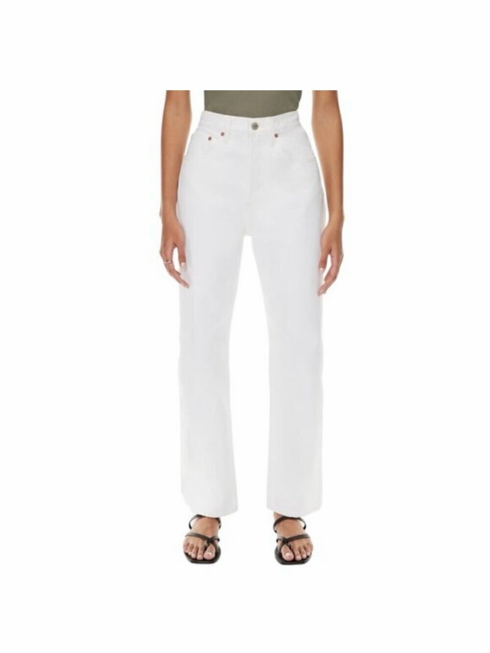 Aritzia Denim Forum The Joni High Rise Loose Fit White Size 28W 29L
